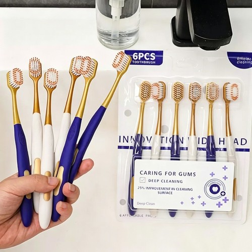 6pcs spazzolino adulto - adulto, setole